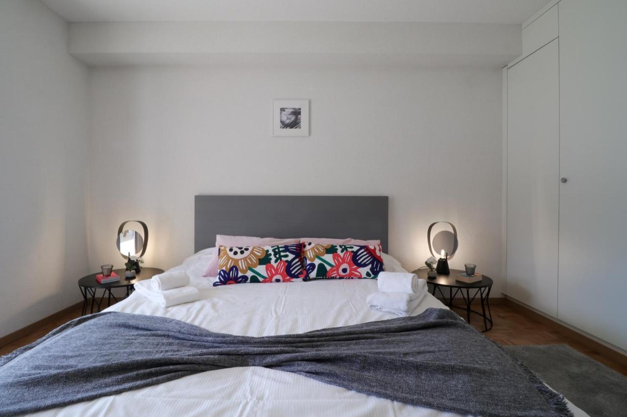 Modern Apartment Close To Martigny Train Station Bagian luar foto